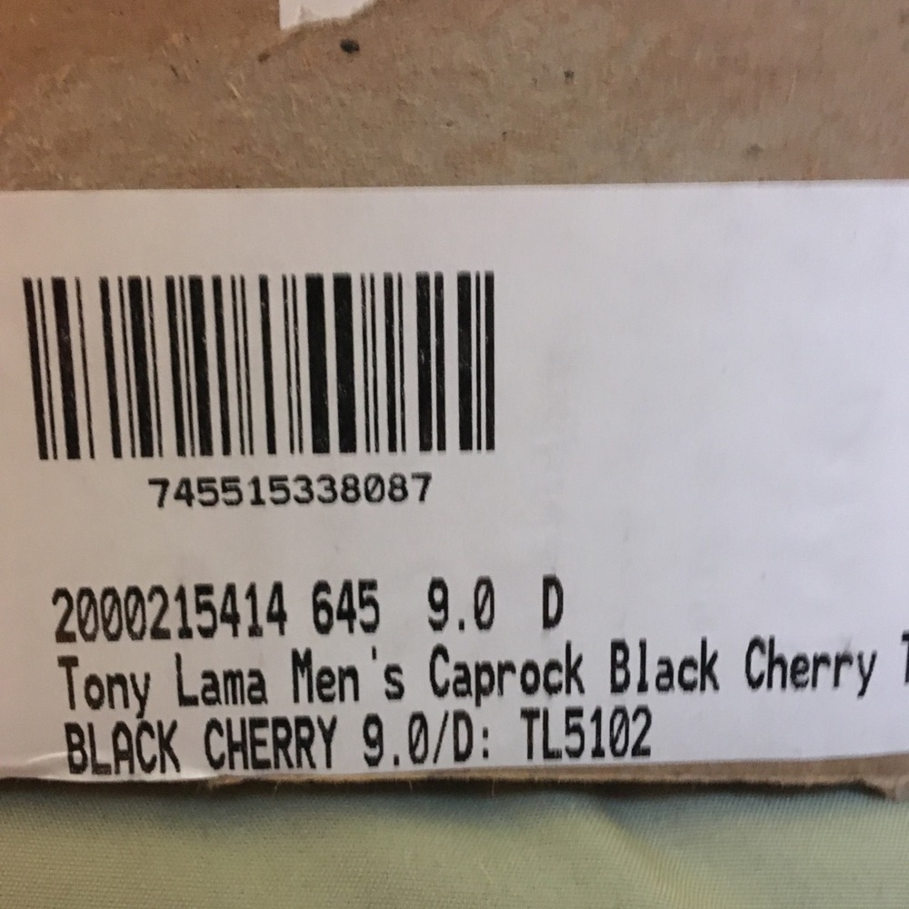 Tony Lama Black Cherry Teju 9D